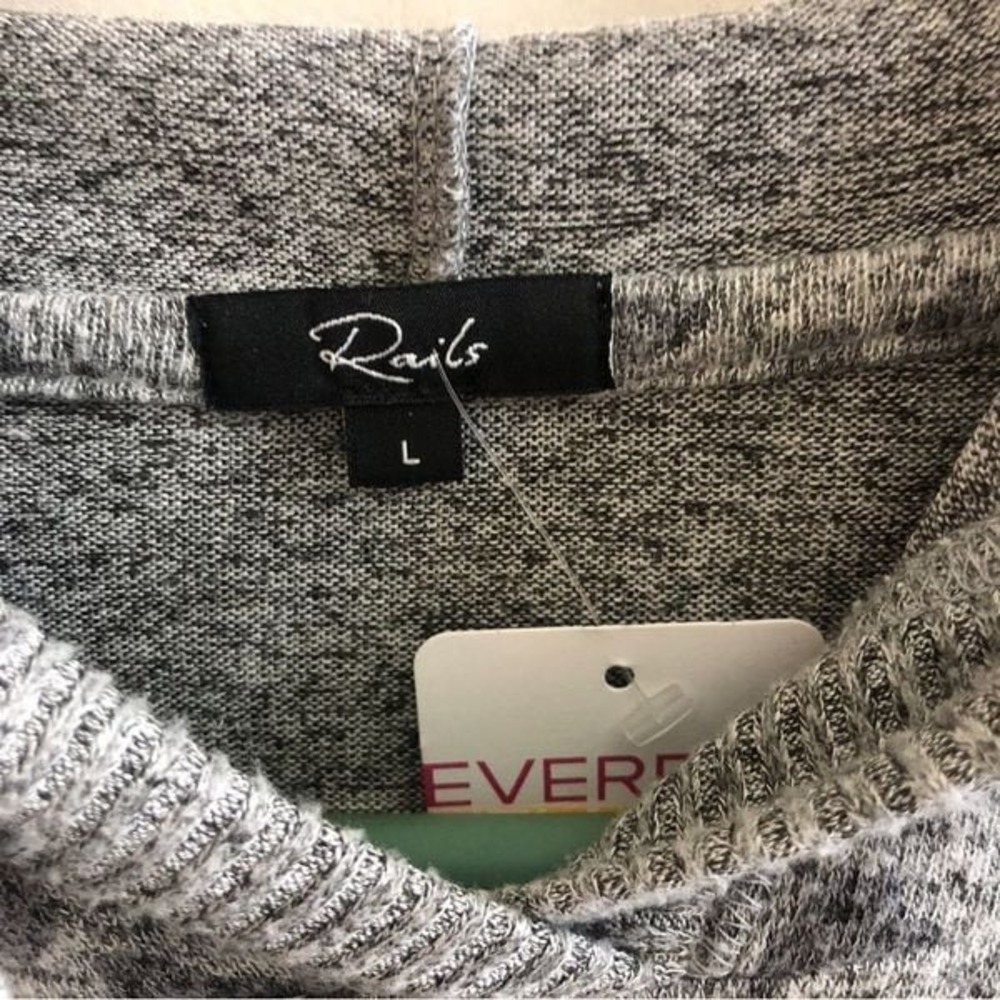 NWT‎ Rails Murray Pullover Hoodie in Grey Leopard  Size Large - Picture 3 of 3